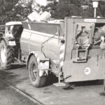 Karl Groth war viele Jahre für die Müllabfuhr zuständig, ca. 1964