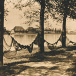 Netze an der Treene, im Hintergrund der Treenehof, um 1930